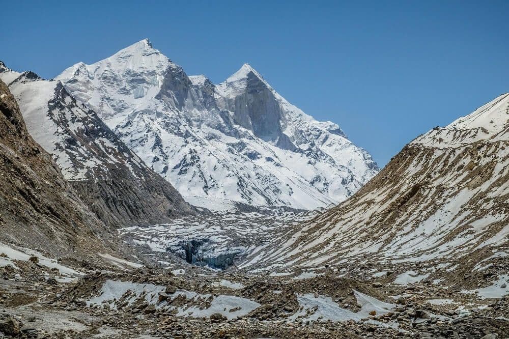 View of Bagini Glacier & Changbang Base Camp