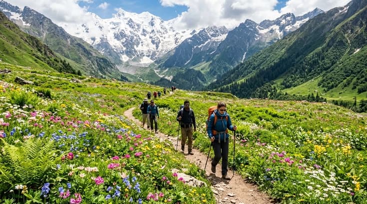 View of Valley of Flowers Trek